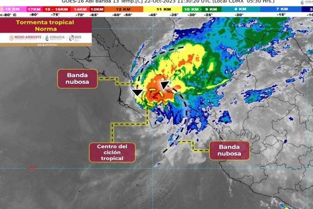 Suspenden clases en Sinaloa debido a la tormenta tropical ‘Norma