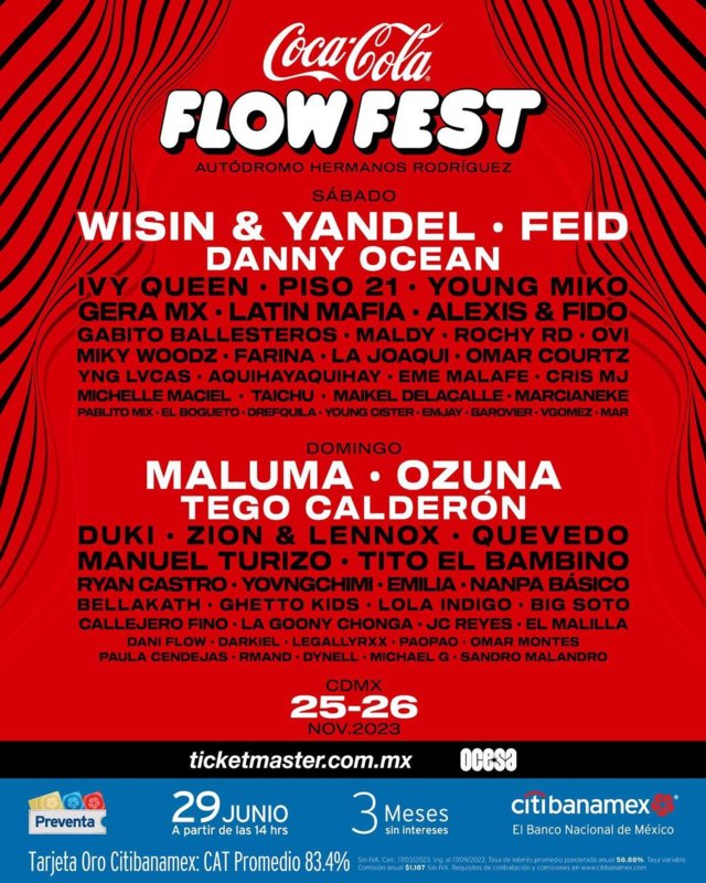 Maluma, Feid, Wisin y Yandel encabezan el Flow Fest 2023